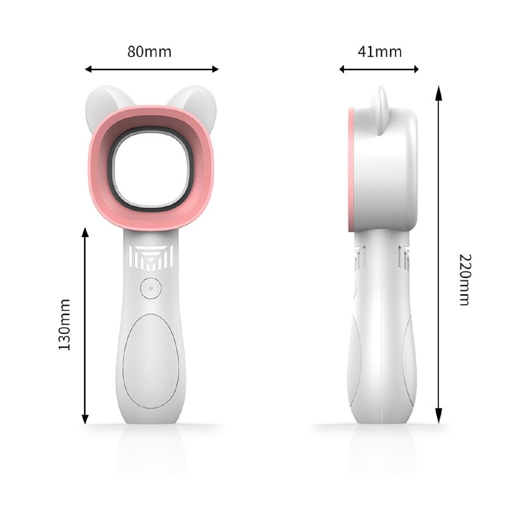 Mini ventilator portabil fără lame de desene animate portabil cu fundație de bază stă pe masă 3 nivel de viteză a ventilatorului reîncărcabil prin USB