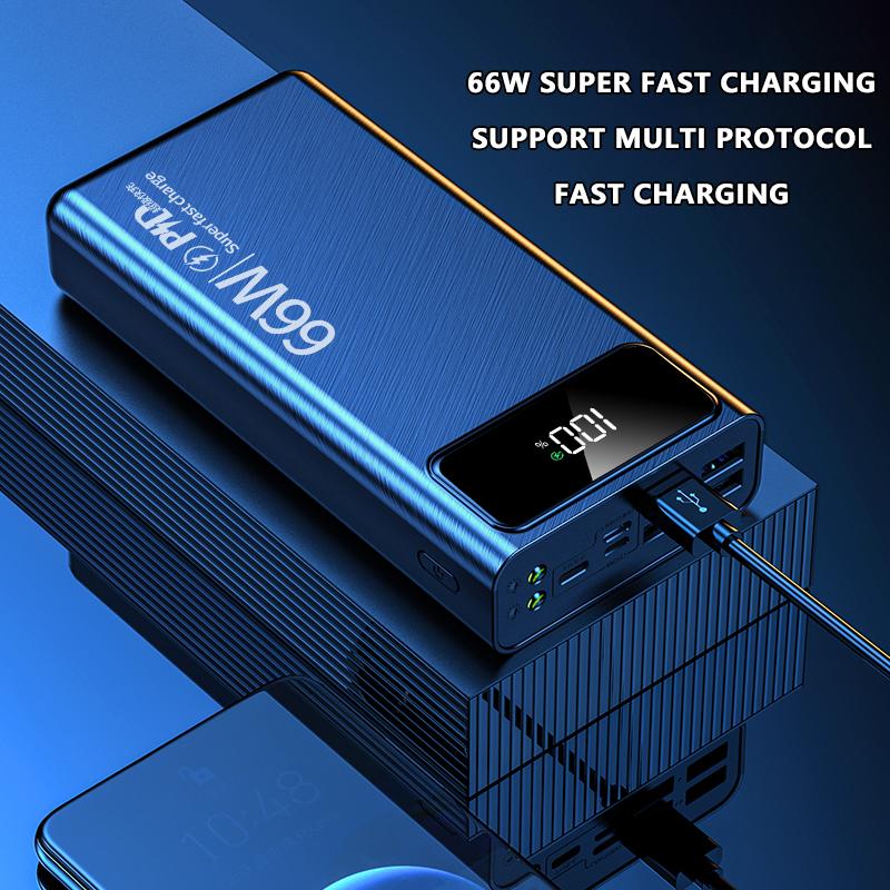 100% Origina 50000mAh powerbank fast charging With 4 USB 3 inputs Portable charger iphone power bank 20