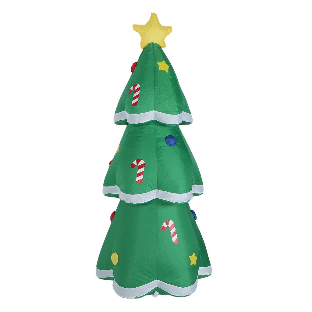 4.9FT Inflatable Xmas Tree LED Lighted 210T Polyester IP44 Water Resistant Blow Up Xmas Tree Yard