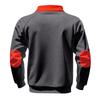 Men S Loose Stand Collar Zip Up Color Block Fleece Lined Casual Sweatshirt