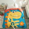 1Pcs Cartoon Dinosaur Duvet Cover 100% Cotton Skin-friendly Breathable Zipper Quilt Cover for Kids Boys Girls Bedroom Decor