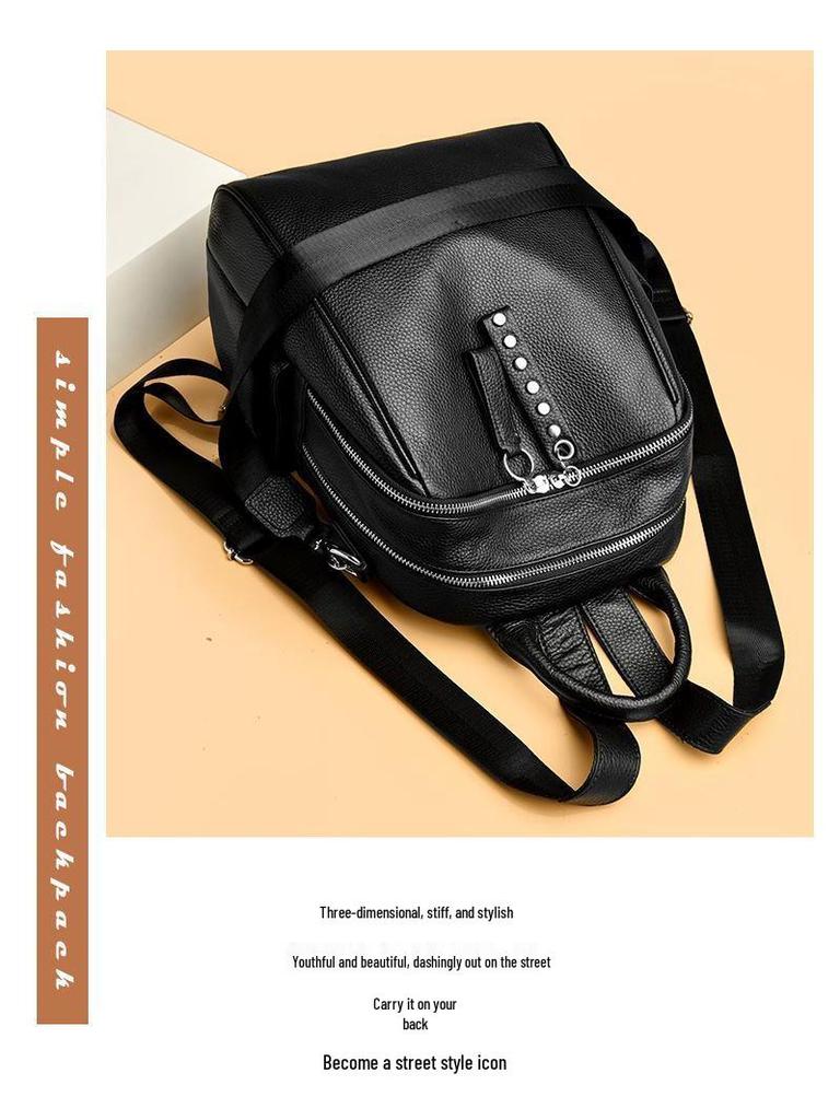 Damen Trendiger Minimalistischer Lederrucksack – Vielseitige Reise-Umhängetasche mit großem Fassungsvermögen