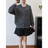 Knitted cardigan autumn and winter new loose sequined bow sweater jacket women