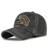 ZHENYUEQI Men's Washed Cotton Vintage Distressed Patch Baseball Cap