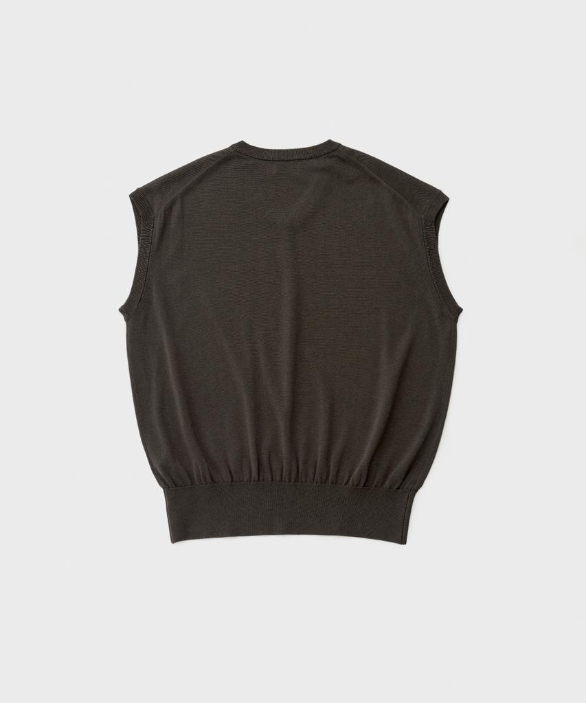 Another Office Layer Silk Knit Vest (Pewter)