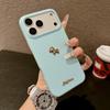 Apple iPhone 17 Promax Gold Little Horse Case, 16 Pro Leather Texture, 14 Soft Case, iPhone 15 Large Hole Cover