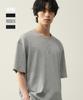 ROTEMBER Waffle Henley Neck Half T-Shirt [ 4 Colors ]
