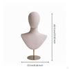 Mannequin Display Stand Linen-Textured Half Body Height-Adjustable