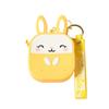 Portable Silicone Rabbit Coin Bag Kawaii Earphone Bag Pendant Bag Pendant Coin Purse Keychain  Kids