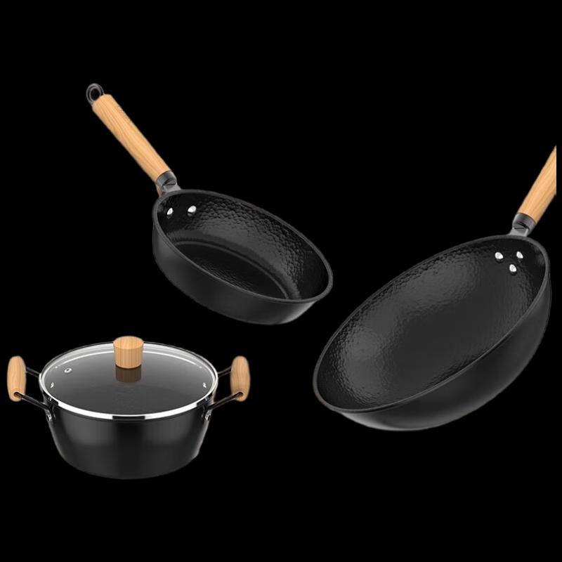 ASD 3-Piece Stainless Steel Coating-Free Cookware Set