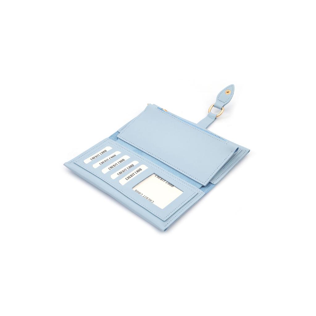 Rote Damenbrieftasche mit weicher Hautschnalle und Zubehör mit mehreren Fächern