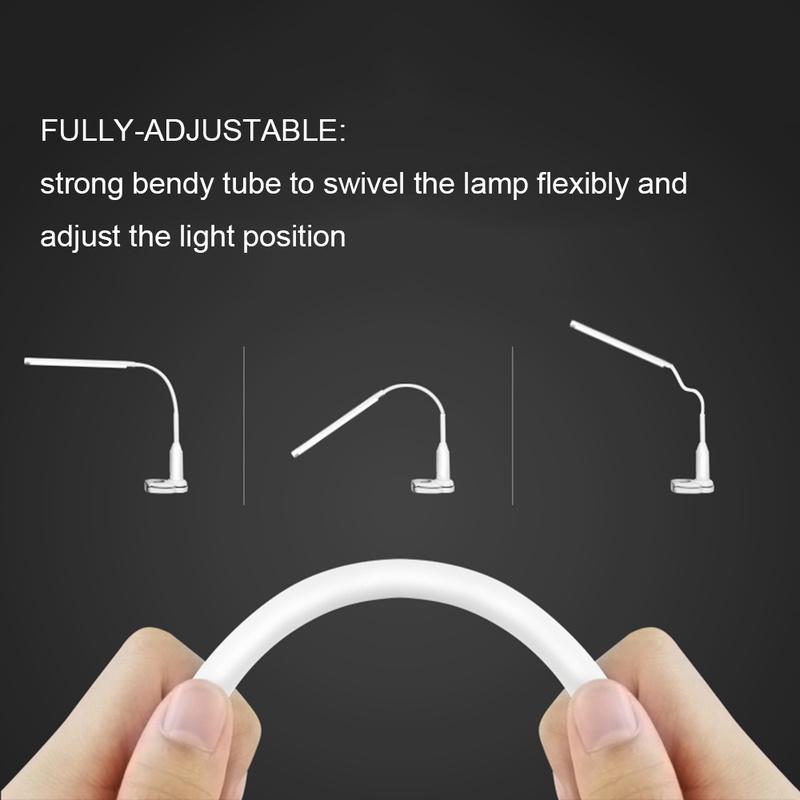 5W 24 LEDs Eye Protect Clamp Clip Light Table Lamp Stepless Dimmable Bendable LED Desk Lamp