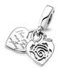 NEW 925 Silver Charm Fit Original Bracelet Accessories Women Jewelry Love Series Cupid Pink Heart Rose