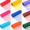 Bright Color Jacquard Mesh Gauze Roll Large Handmade DIY Party Decoration Wedding Gift Wrapping Curtain Pendant