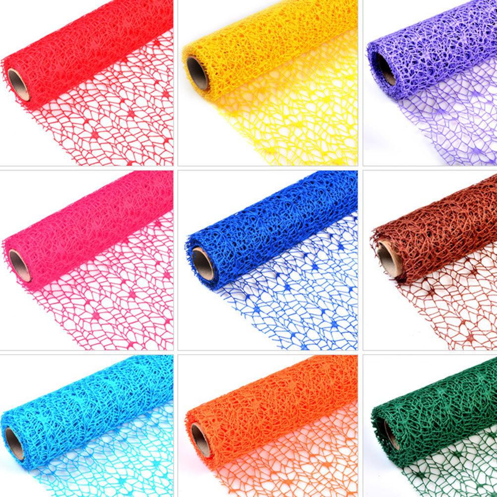 Bright Color Jacquard Mesh Gauze Roll Large Handmade DIY Party Decoration Wedding Gift Wrapping Curtain Pendant