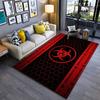Biohazard Style Rug In Red and Black Suitable for Use As an Anti-slip Game Mat for Living Room and Bedroom Sofas