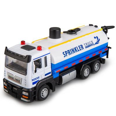 1/32 Legierungsdruckguss für Sanitär-, Bewässerungstechnik-Autospielzeugmodell, Sprinkler-Rückzieh-Wasserwerfer-LKW-Fahrzeuge für Jungen