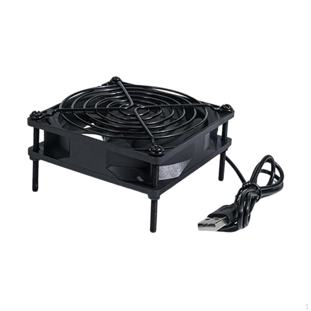 USB Computer Fan 1500RPM Electronic Cooling Quiet for Cabinet Case Greenhouse