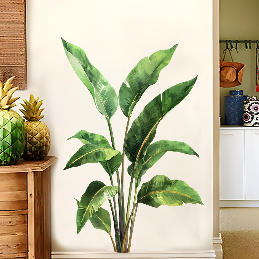 

Watercolor Potted Plant Butterflies Wall Stickers for Living Room Decoration Wall Decals Bedroom Kids Home Decor Background 40x60CM