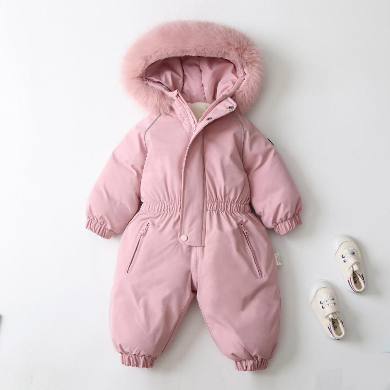 Snødress for barn Småbarn Ett stykke Snødress Skidresser Jenter og Gutter Hette Vanntett Jumpsuits Overalls Vinter Varm Snowboardjakke Utendørsjakker