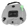 20L Solar Camping Shower Bag with Switchable Head Gray for Hiking & Beach