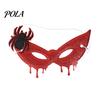 Stable Fit Halloween Masque Masque, Glitter Half Face Eye Horror Skull Bat Transparent Field of View Spider Dress Up Accessory for Cosplay Costume,