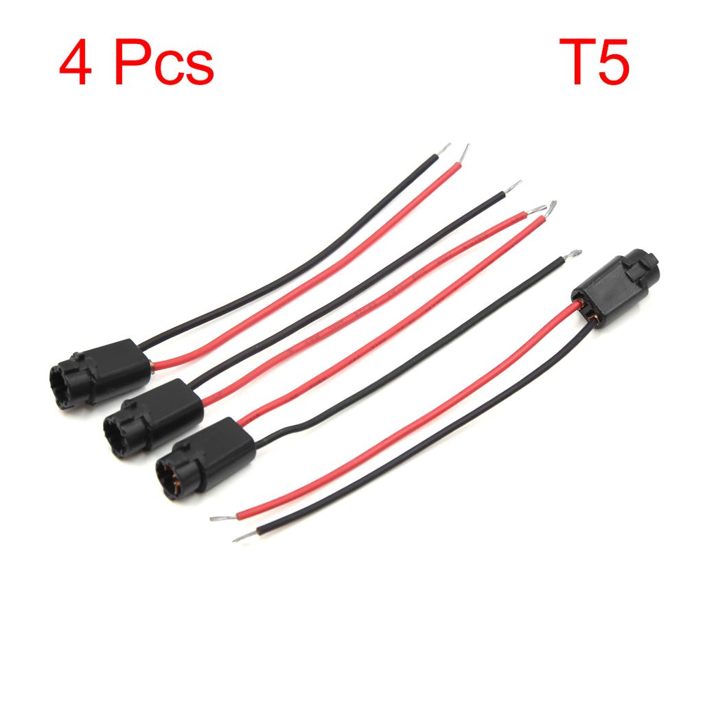 2/3/4/5/10Pcs T5 Panel Light Lamp Bulb Dashboard Indicator Extension Wire Harness Socket Connector for Car T5 Light Socket