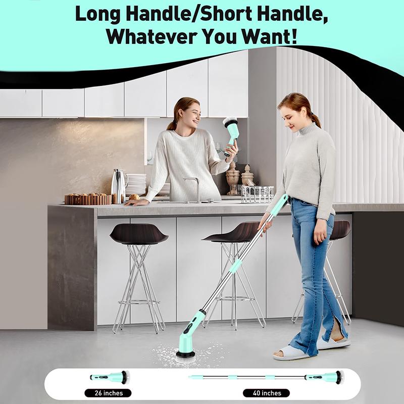 9-in-1 Electric Cleaning Brush Electric Spin Cleaning Scrubber Electric Cleaning Tools Parlour Kitchen Bathroom Cleaning Gadgets
