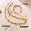 Qiong Yao Hip Hop U-Buckle Necklace & Bracelet Set