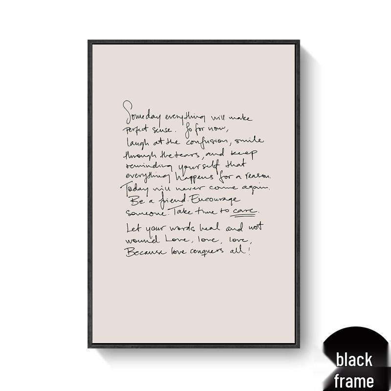 Nordic Minimalist Coffee Shop Wall Art: Modern Canvas with Inner Frame