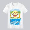 2026 Summer Comic Form Tom and Jerry Image 100 Cotton Printed Oversize Casual Tshirt Adult Children Parentchild Top Homewear