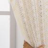 Living Room Sheer Curtain – European Embossed Pattern, Gold Foil, Semi-Blackout, Rod Pocket Window Drape, 1 Panel