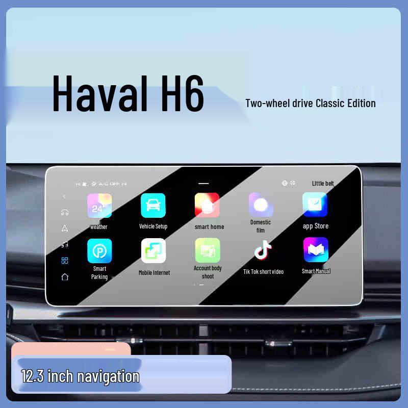 Tempered Glass Screen Protector for 21-25 Haval H6 Central and Navigation Displays, National Trend Version