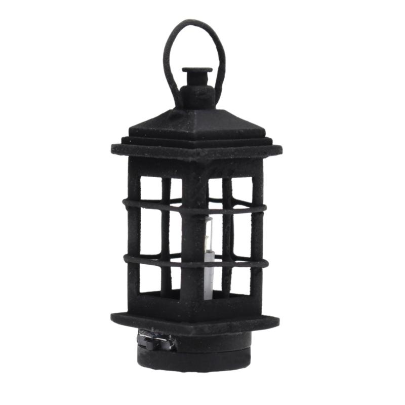 

1/12 Scale Dollhouses Miniature Handlamp with LED Lighting Garden Lamp for Dollhouses House Displaying Accessory 1
