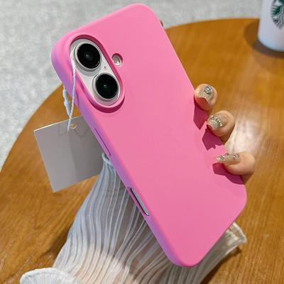 Anwendbar auf Apple 16 Promax Handyhülle Ultradünne Offizielle Flüssigsilikon Iphone15 Einfache Einfarbige Anti-Fall-Hülle