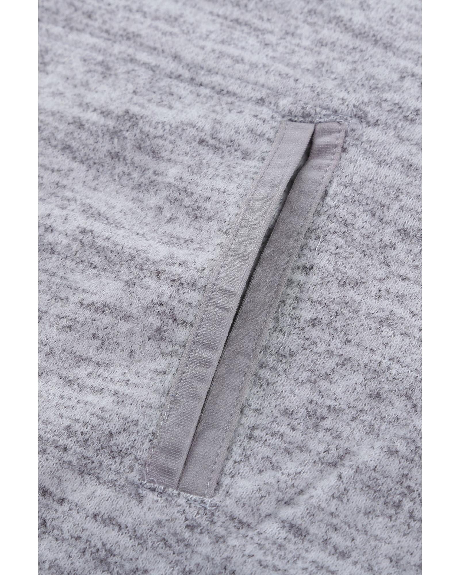 

Azura Exchange Plaid Splicing Pocketed Hoodie S серый