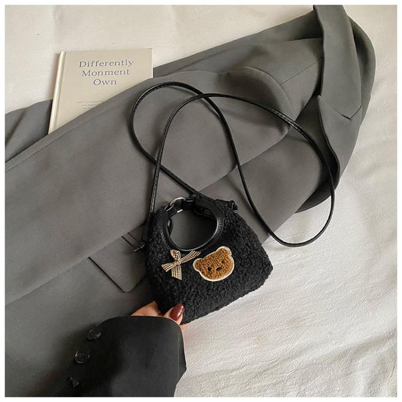 Autumn and Winter New High-value Fashionable Casual Bag Cute Plush Change Bag Simple Mini Shoulder Bag