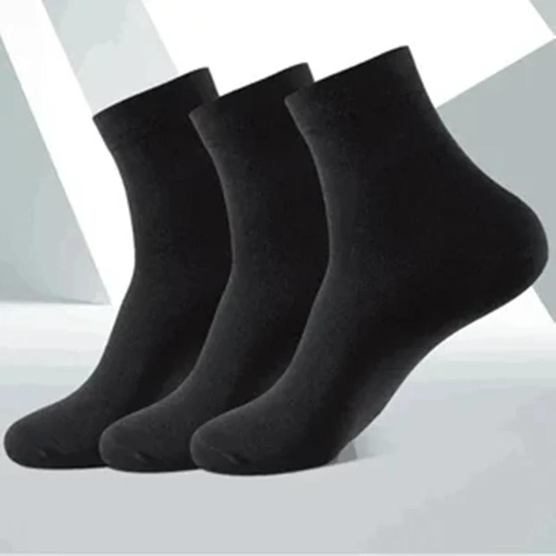 

3/10 Pairs Men s Mid-Calf Socks – Soft Cotton Blend Crew Socks for All Seasons, Solid Color Comfort Socks for Work,Daily Wear