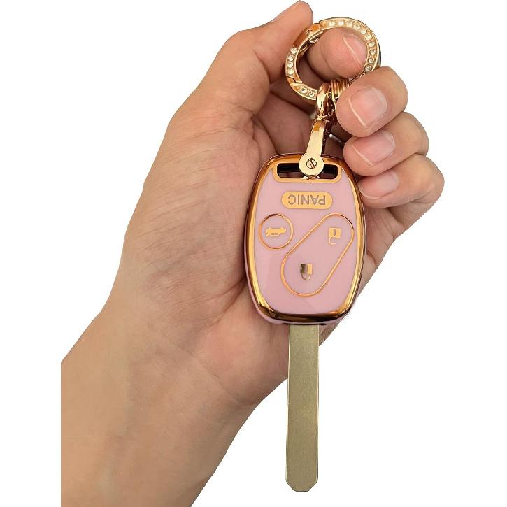 Keyless Entry Systems for Honda Key Fob Cover Fits for Honda 2003-2012 Accord 2006-2013 Civic EX 2009-2015 Pilot 2005-2006 CR-V Remote Smart Key