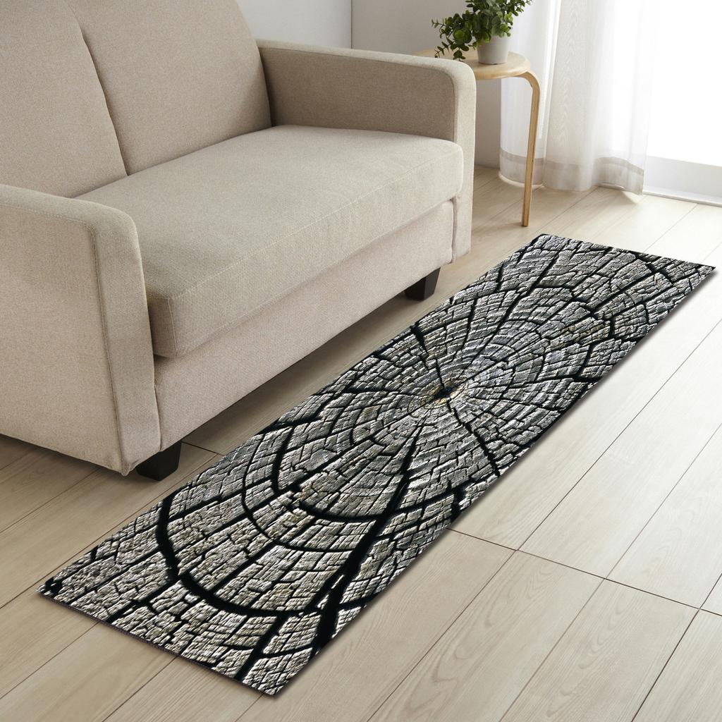 Wood Grain Household Door Mat Kitchen Absorbent Strip Bathroom Non-Slip Floor Mat Living Room Bedroom Carpet