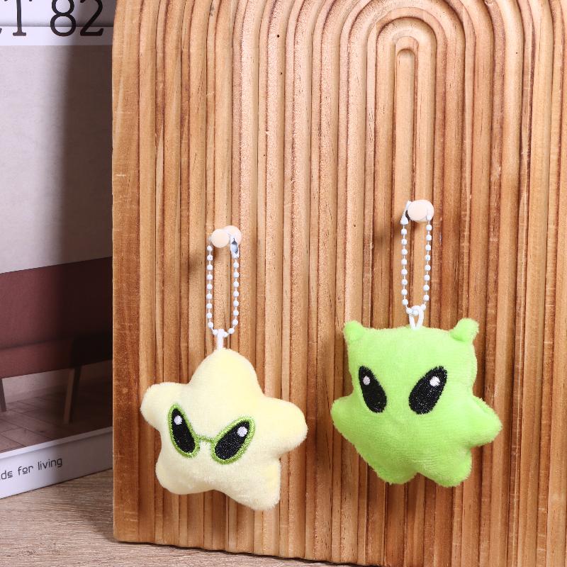 5 szt. Kreskówkowy pluszowy breloczek z kosmitą, uroczy, kreatywny, wypchana lalka, breloczek do kluczy, zawieszka do torby, dekoracja do zawieszenia na plecaku, uchwyt na klucze dla pary