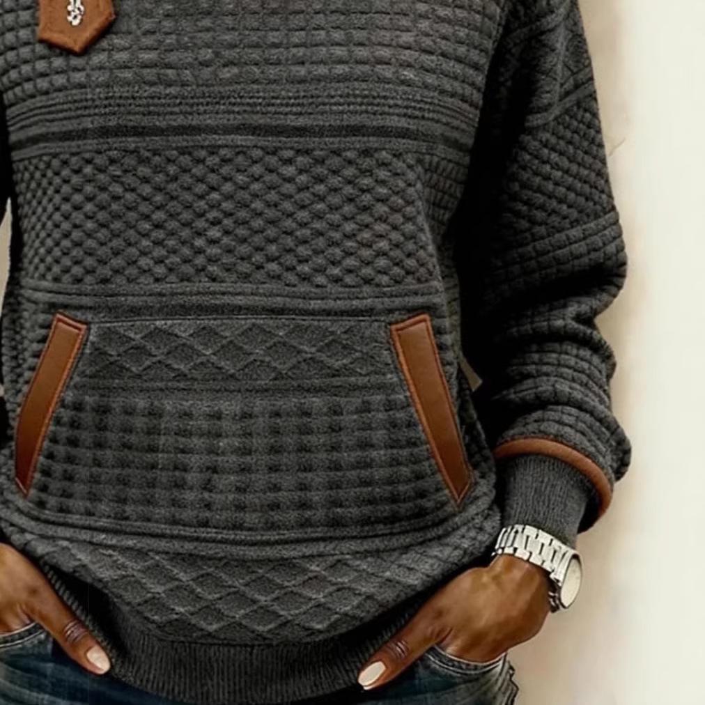 2026 Trendy Patchwork Denim Long-Sleeve Top for Women – European & American Autumn/Winter Fashion