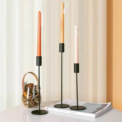 Simple Iron Candle Holders Golden Stable Base Candlestick Desk Candle Ornament Wedding Decoration