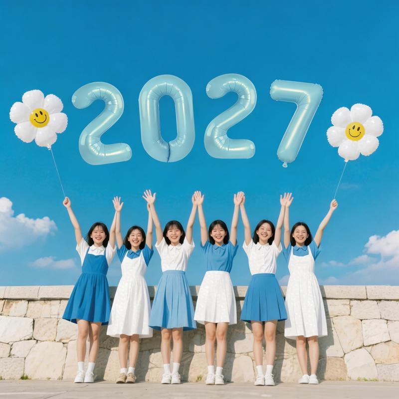 32 Inch 2027 Happy New Year Foil Balloons Christmas New Year Party Decoration Festival Party Supplies Photo Props Home Decor