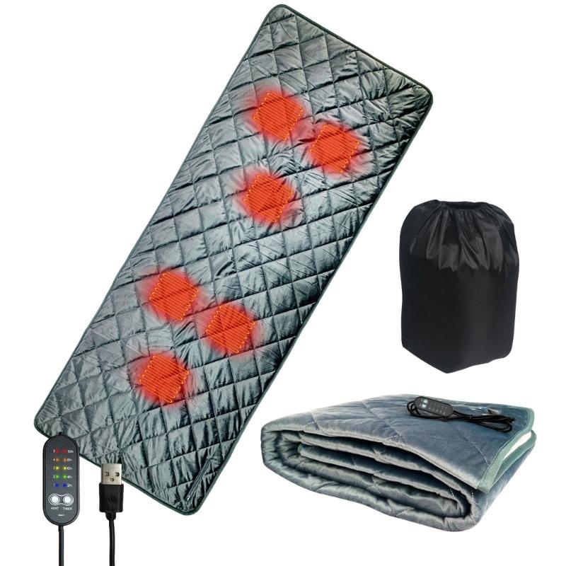Elektrische Zeltheizungen Matten USB-betrieben Für Campingausflug Langlebigkeit Synthetische Faser mit intelligenten Thermostaten