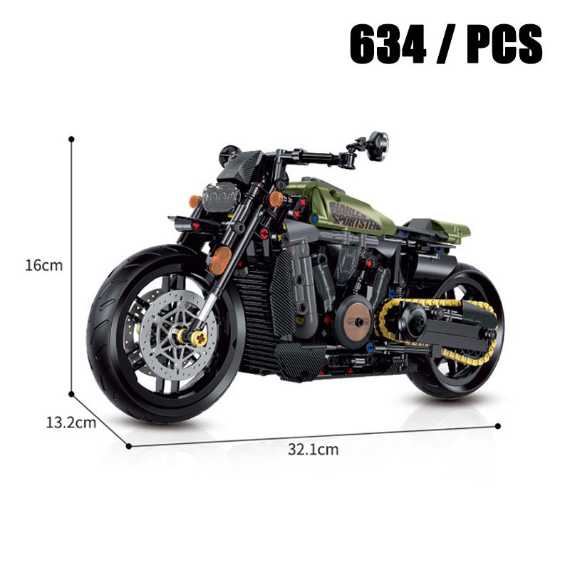

Мотоцикл Harley Техника Sportster Строительные блоки Чемпион Скорости Винтажный Круиз Крутое Приключение Модель Мотоцикла Детская Игрушка Подарки