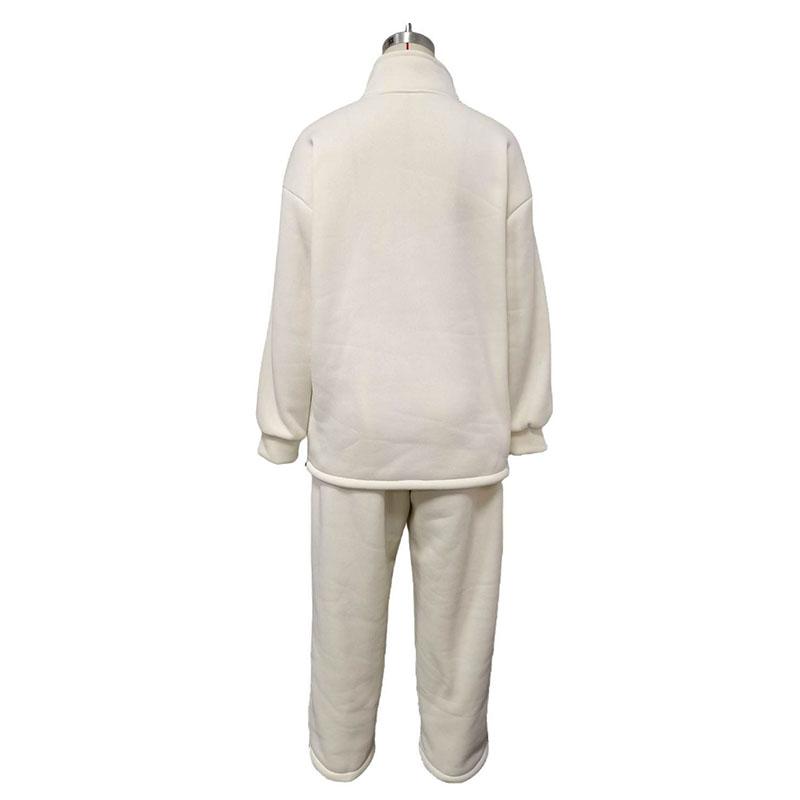 Autumn Winter New Sweapants Suits Women Stand Collar Zipper Sweatshirt 2 Pc Sets Solid Casual Women Pants