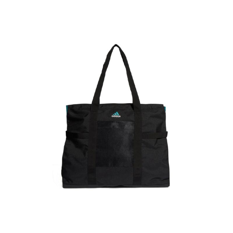 Adidas Recycled Polyester Tote Bag Shopping Bag Shoulder Bag Handbag Unisex Black Adidas GU0087