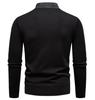 Men's Fashion Plus Velvet Knit Pullover: Thickened Fake Two-Piece Sweater with Shirt Collar for Autumn & Winter