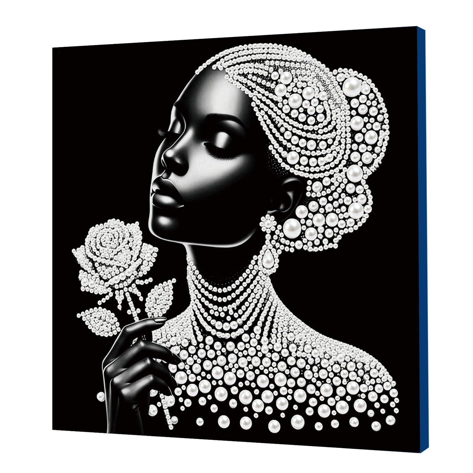 

DIY Pearl Dot Painting for Adults Beginners Home Wall Decor Pearl Painting Art Kits 25x25cm With Frame